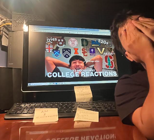 TJ Maiello ('27) braces himself for yet another college decision reaction video.